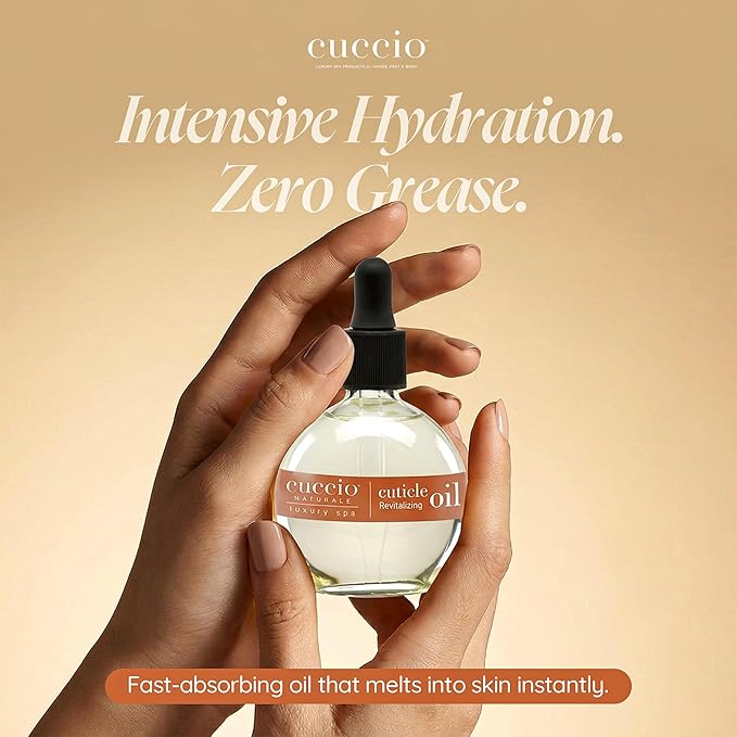 Cuccio Naturale Vanilla Bean & Sugar Revitalizing Cuticle Oil, Lightweight Fast-Absorbing Hydrating Nail & Cuticle Conditioner, Cold-Pressed Oils + Vitamin E, 2.30 Fl Oz