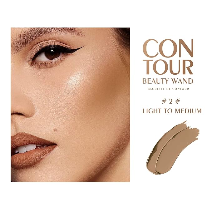 KYDA Contour Beauty Wand, Liquid Face Contouring with Cushion Applicator, High Coverage Natural Matte Finish, Lightweight Blendable Super Silky Cream Contour Stick-Light to Medium