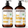 Everyone 2-in-1 Lotion for Hands/Body, 32 ounce (Pack of 2) Coconut and Lemon made with Essential Oils for Men and Women