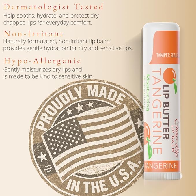 CHAP-LIP Original Lip Balm Hydrating Bulk Chap Stick with Fruit Flavors, Coconut Oil, and Cocoa Butter - Christmas Gift Stocking Stuffers Lip Therapy Pack for Men and Women - Made in the USA, 24 Pack