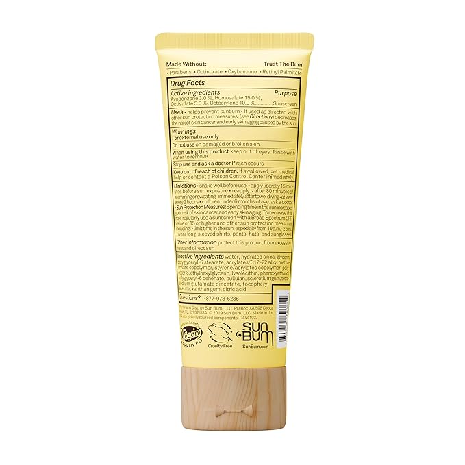 Sun Bum Original SPF 70 Sunscreen Face Lotion - Broad Spectrum Moisturizing Facial Sunscreen with Vitamin E - Fragrance Free - Travel Size - 3 oz