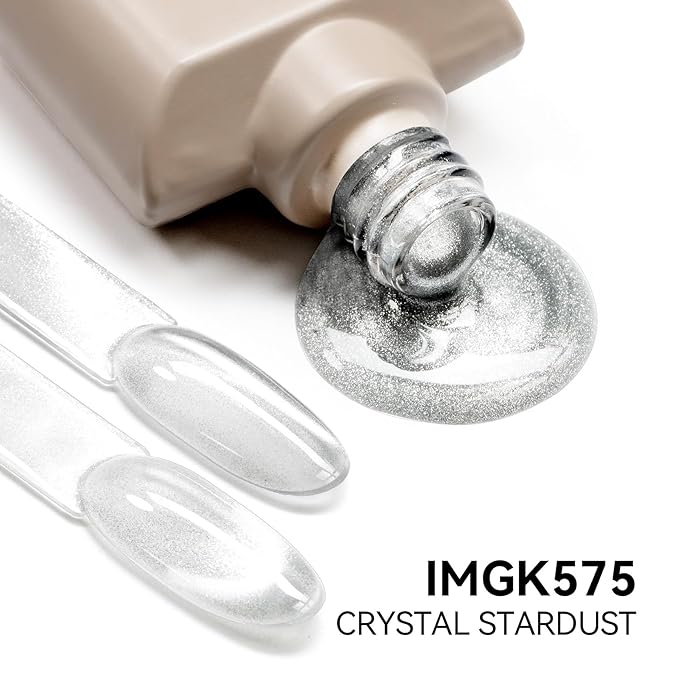 MAYCHAO 15ML Crystal Stardust Cat Eye Gel Nail Polish 1Pc Silver Cat Eye Gel Polish Soak off Holographic Magnetic Nail Polish for Nail Art Manicure Salon DIY at Home, 0.5 OZ