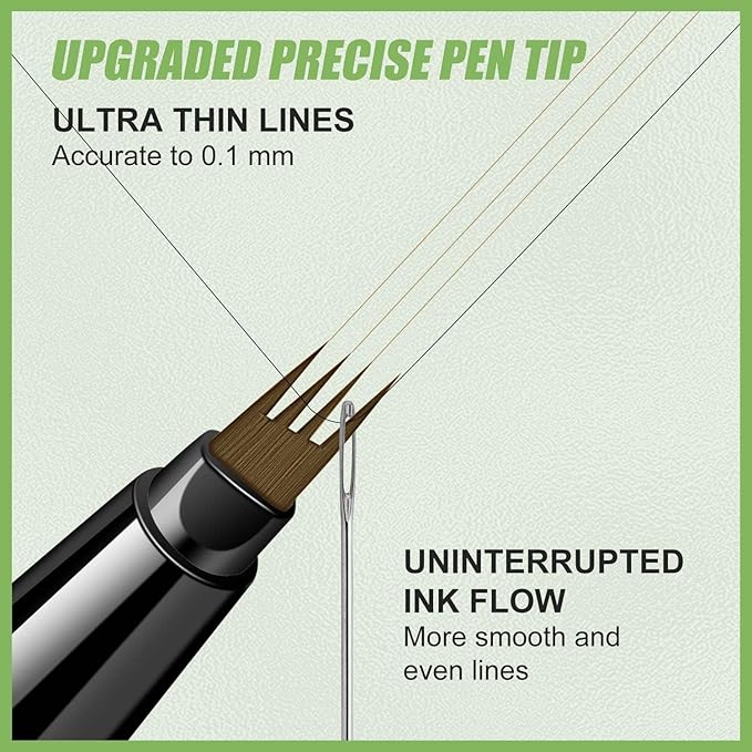Microblading Eyebrow Pen, Waterproof Eyebrow Pencils for Women Brown Hair Like Natural Brow Contouring Pen, Precise Thin Four Forks Tip Liquid Pencil, Medium Brown
