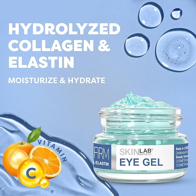 SKIN LAB Lift & Firm Eye Gel – Hydrating Gel Cream with Hyaluronic Acid for Under Eye Moisture & Smoothing, Lightweight Serum for Women & Men, 0.5 oz