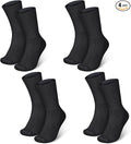 4 Pairs Cotton Soft Eczema Socks Black Hydrating Moisturizing Therapy Cotton Socks Eczema Relief for Adult Wet Wrap Non Itch Soft Feet Treatment