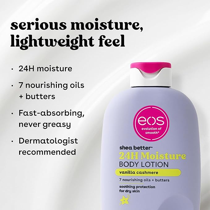 eos Vanilla Cashmere Scent Layering Bundle - Body Wash, Body Mist, Body Lotion
