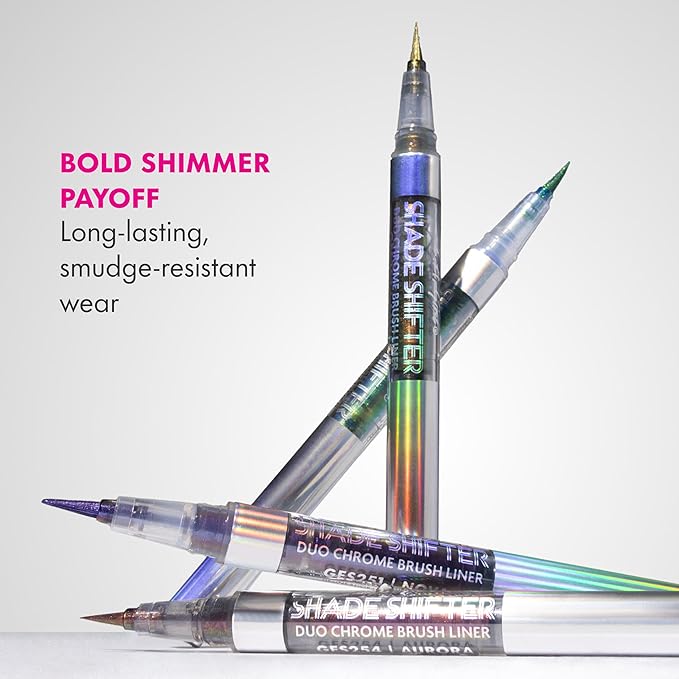 L.A. Girl Shade Shifter Duo Chrome Liquid Eyeliner, Aurora GES254