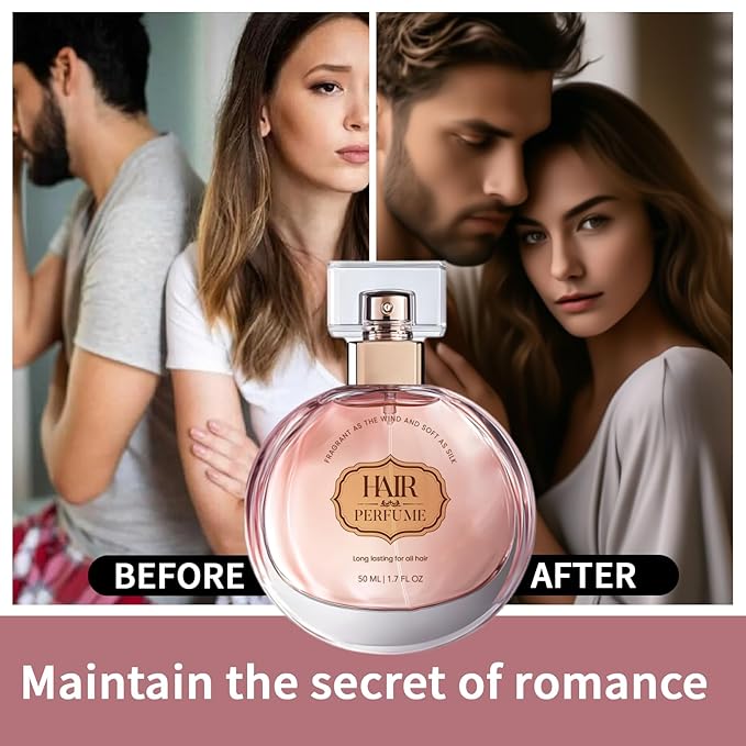 Hair Perfume for Women – Long-Lasting Floral Rose Fragrance –Travel Size Hair & Body Mist, Strengthens & Conditions Hair, 1.7 Fl Oz/50ml