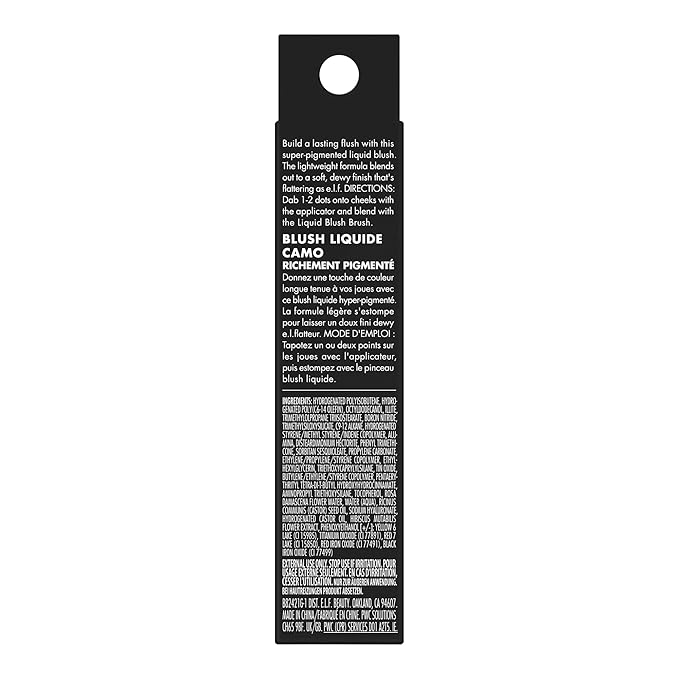 e.l.f. Camo Liquid Blush, Long-lasting Liquid Blush For High-pigment Color, Creates A Soft, Dewy Finish, Vegan & Cruelty-free, Berry Well