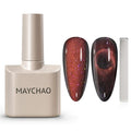 MAYCHAO 15ML Cat Eye Gel Nail Polish 1Pc Starry Sky Gel Polish with Magnet Soak off Holographic Magnetic Nail Polish for Nail Art Manicure Salon DIY at Home, 0.5 OZ