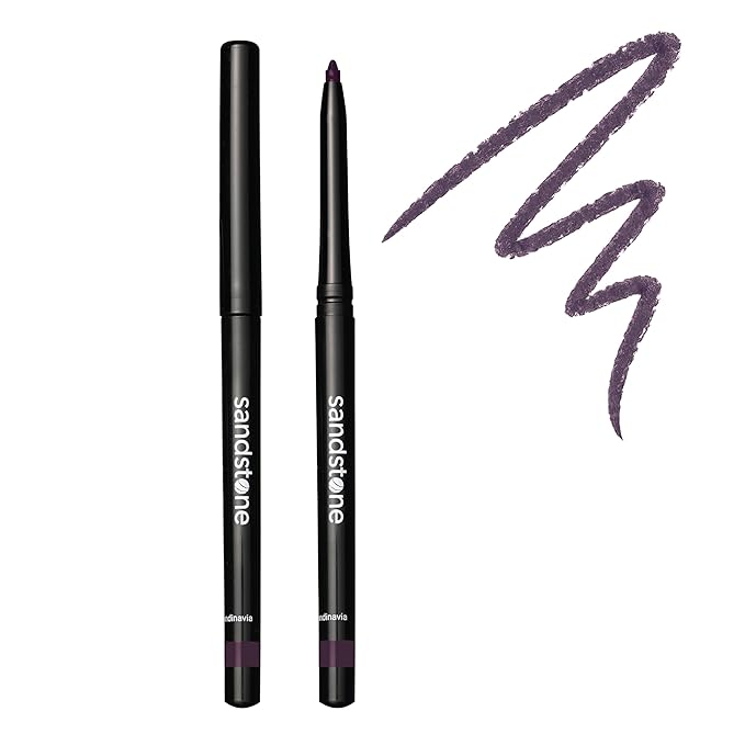 Sandstone Scandinavia Waterproof Eyeliner Pencil – Hypoallergenic & Vegan – Smudge-Proof Gel Formula – For Sensitive Eyes – Aubergine