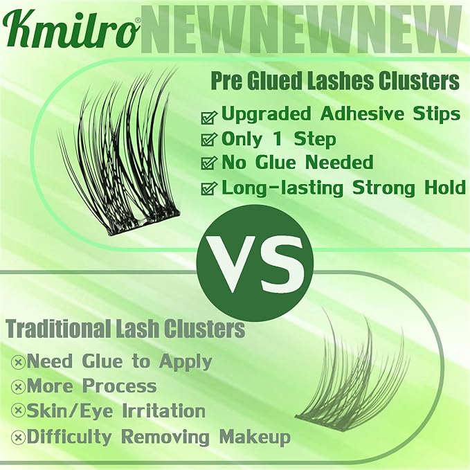 Self Adhesive Eyelashes 10-14mm Wispy Lash Clusters Pre-Glued No Glue Needed Reusable Waterproof Press on Lashes for Natural Look 100Pcs with Tweezers Easy Apply Beginner Friendly Kit