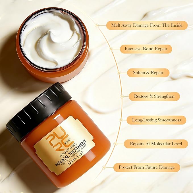 GES Hair Conditioner, Hair Conditioner, 1.2L, Deep Hair Conditioner, Professional Salon Treatment, Repairs Damage Hair Root, Hydrating Hair Mask, 2x120ML