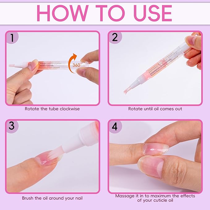 2PCS Cuticle Oil Pen for Nails,Nail Oil Pen for Nail Care,Cuticle Oil for Nails with Nail File,Nail Oil Cuticle Prevent Dry Cracking and Hangnails,Deep Nourishment(Lavender & Osmanthus flowers)