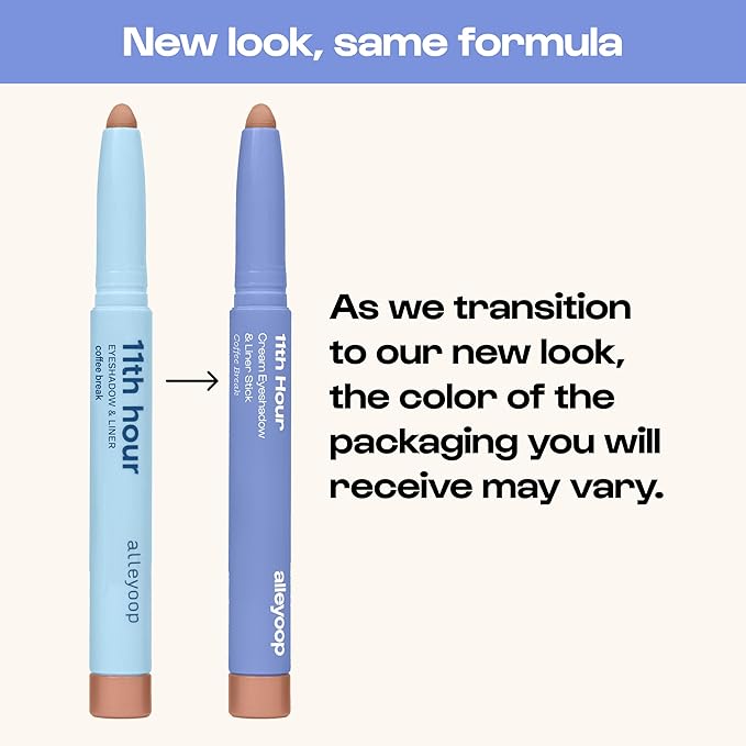 ALLEYOOP 11th Hour Waterproof Cream Eyeshadow Stick – Long-Lasting Eye Shadow Pencil & Eyeliner, Cream to Powder Stick & Highlighter – Smudge-Proof Eyeshadow Shimmer, Brown Shimmer