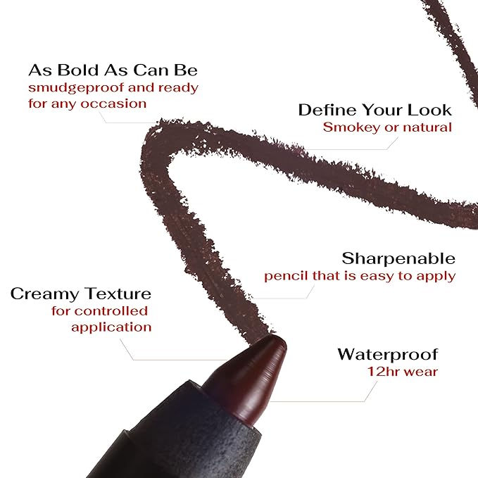 K7L Brown Eyeliner - Waterproof, Smudge-Proof, Precise Cosmetics