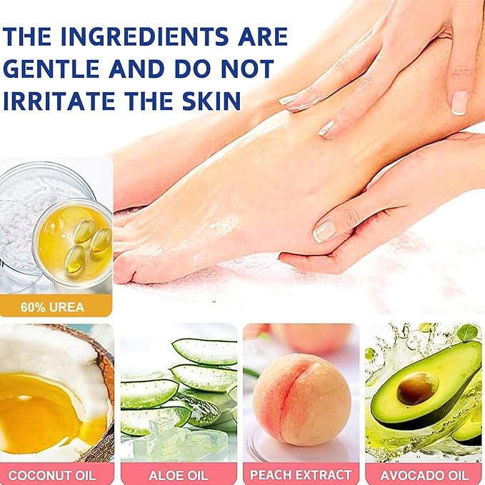 Cracked Repair Cream, 2Pcs Cream For Dry Cracked Skin, Peach Cracked Heel Stick, Rolling Use Moisturizing Balm For Dry Cracked Feet Hands And Elbows (40gx 2)