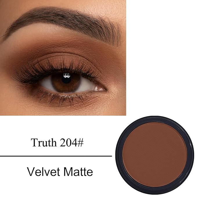 Erinde Single Brown Matte Eyeshadow Palette, High Pigment, Long Lasting, Intense Color, Neutral Nudes Naked Matte Pressed Powder Eye Shadow Palette