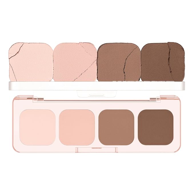 lilybyred Mood It Palette | 4-Shade Korean Eyeshadow Palette, Pre-Matched Personal Tone, Soft Blending, Buildable Coverage, Matte & Shimmer Finish, Daily Wear, Compact Size, 0.10 oz. (06 Soft It)