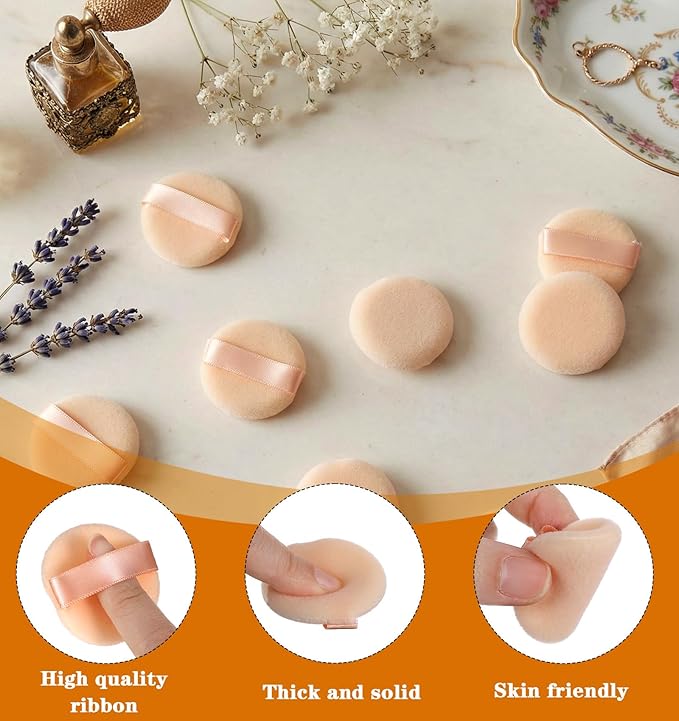 12 Pcs Mini Makeup Puff, Mini Puff Soft Sponge, Finger Puff Mini Makeup Puffs for Loose Powder, Foundation, Daily Makeup(1.57 Inch)