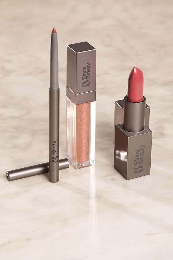 Rinna Beauty Lip Kit - Rodeo Drive - All in One Perfect Rose Lip Color - Includes Lipstick, Lip Gloss, and Lip Liner - Vegan Formula, Long-lasting, Anti-Aging, Moisturizing, Cruelty-Free - 1 each