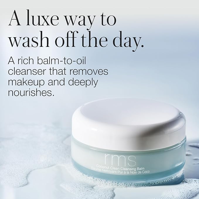 RMS Beauty Women's Coconut Clean Cleansing Balm RMS Beauty Coconut Clean Cleansing Balm Nourishing Oil Makeup Remover and Hydrating Deep-Cleansing Balm for Soft Smooth Radiant Skin 50g