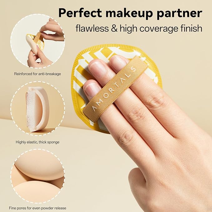 Foundation Puff, Powder Puff, Makeup Sponge Set, 2PCS Make up Sponges for Foundation, Foundation Fuff for Liquid Makeup, Foundation Puff with Case