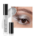 Liquid Glitter Eyeshadow Eyeliner, High Pigment Metallic Shimmer Eyeshadow Liner, Quick Drying Sparkle Eye Shadow, Lightweight Long-Lasting Shiny Eyes Liner Highlighter Makeup, 02# Star Silver