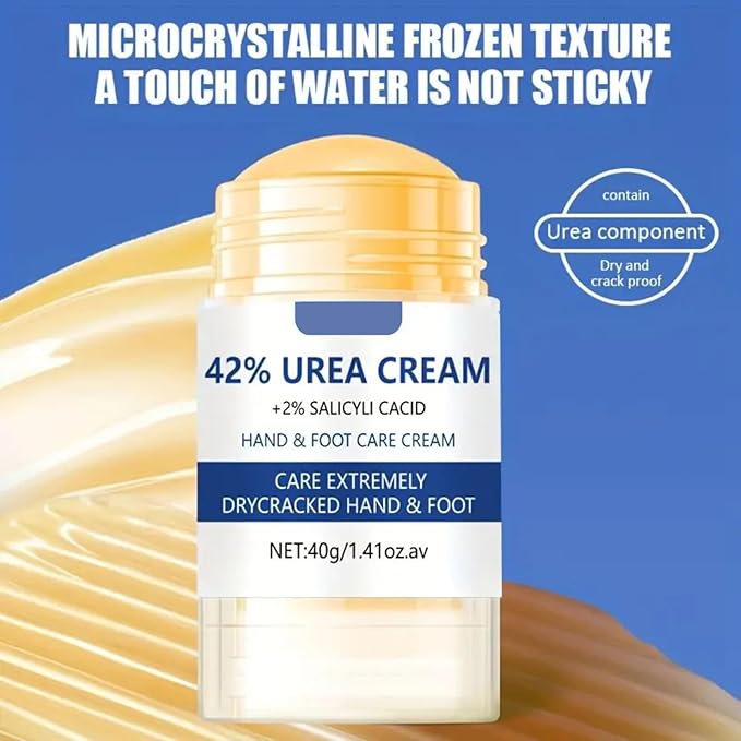 42% Urea plus 2% Salicylic Acid Foot Cream, Foot Balm for Dry Cracked Feet Knees Elbows Hands Hydrate & Nourish Foot Care for Softens Skin Exfoliates Dead Skin Smoothing Skin Women and Men 1.41oz