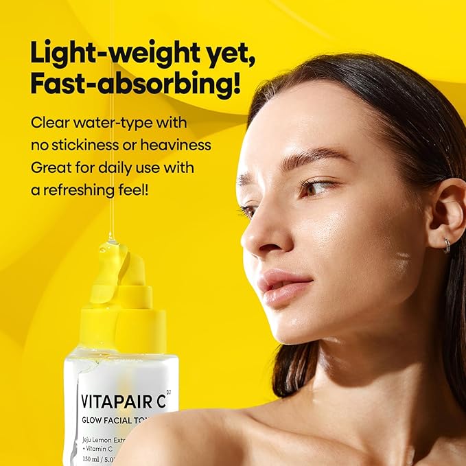 Nature Republic Vitapair C Glow Facial Toner | Hydrating Vitamin Toner with Niacinamide, for Radiance & Even Skin Tone, Non-Greasy, Korean Skincare, 150ml / 5.07 fl oz