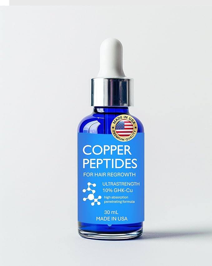 Copper Peptides for Hair Growth - Ultrastrong 10% Copper Peptide Serum for Hair Liposomal 7x Absorption - MADE IN USA