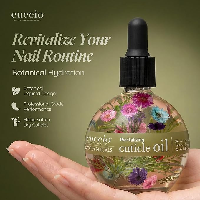 Cuccio Naturale Italian Garden Collection Revitalizing Cuticle Oil – Tuscan Garden with Hawthorn & Wild Daisy – Hydrating and Nourishing Cuticle Oil for Stronger, Healthier Nails – 2.1 oz