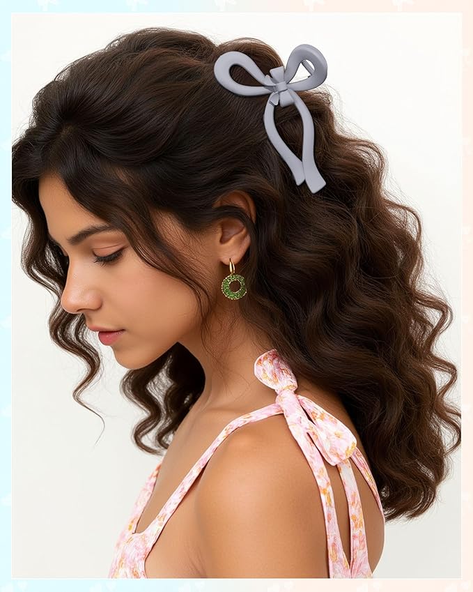 4 PCS Bow Hair Clips for Women Bow Claw Clip 5" Extra Large Hair Claw Clips for Thick and Long Hair Cute Bows Big Clip Mother’s Day Gift for Mom