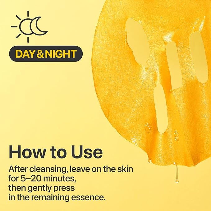 numbuzin No.5 Sheet Mask | Vitamin Spotlight Sheet Mask | Glutathione and Vitamin C | Reduces Hyperpigmentation, Improves Skin Complexion | Gentle and non-irritating | 5 sheet