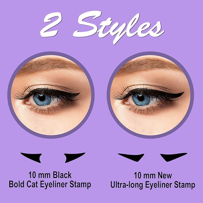 iMethod NEW 2-Pen Winged Eyeliner Stamp - All Eye Shapes, Perfect Wing Cat Eye Liner, Waterproof & Smudge-proof, 8 mm