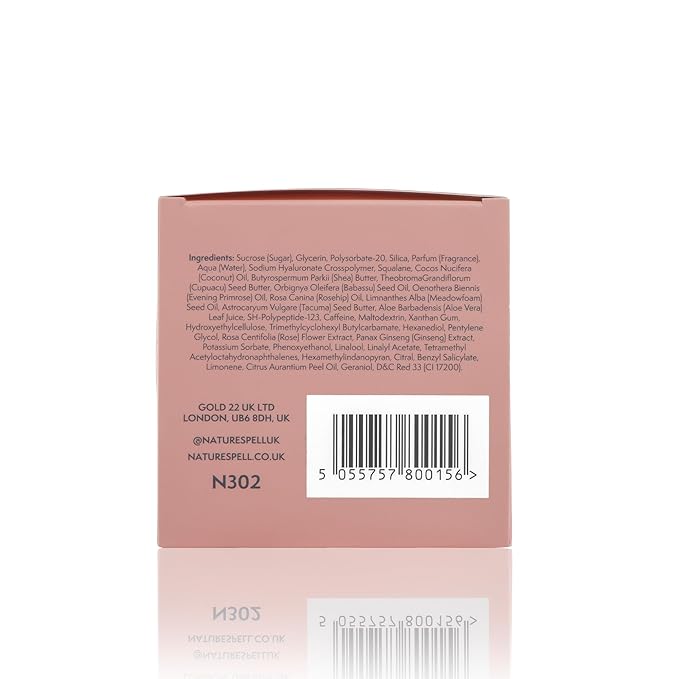 Nature Spell Tone & Tighten Sugar Body Scrub, Smooth and Radiant Exfoliating Body Scrub with Hyaluronic Acid, Ginseng Extract and Plant Collagen, For All Skin Types, 10.5 fl oz
