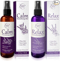 Lavender Spray Aromatherapy Mist Set of 2 – Natural Linen & Pillow Spray for Bedding, Essential Oil Room Mist with Lavender & Chamomile for relaxation & sleep by Brookethorne Naturals