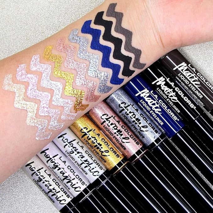 L.A. COLORS Liquid Eyeliner Collection, Matte Navy CLE803 (Pack of 2)