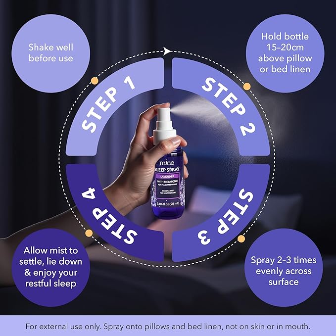 Lavender Sleep Spray with Melatonin - Relaxing Father Gifts – Natural Pillow Mist for Sleep, Calming Bed Spray for Adults, Gifts for Teen Girls and Women