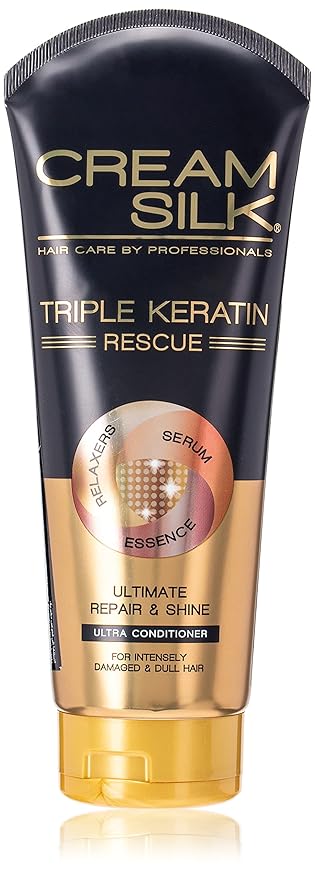 Cream Silk Triple Keratin Rescue Ultimate Repair & Shine Conditioner, 340mL, Unisex