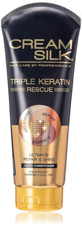 Cream Silk Triple Keratin Rescue Ultimate Repair & Shine Conditioner, 340mL, Unisex