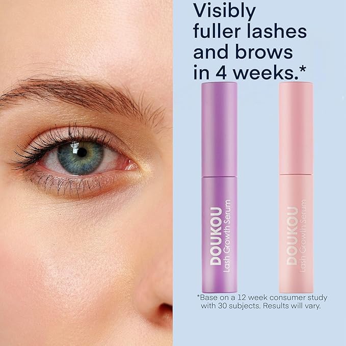 2PC Lashes Serum for Eyelash Eyebrow Growth, Gentle Natural Vegan Enhancing Treatment Nourishing Conditioning Formula, Longer Thicker Fuller Natural Eyelashes & Eyebrow, 5ml x 2