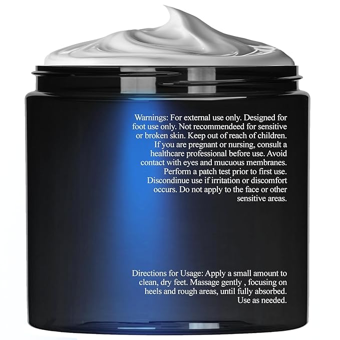 Essentially KateS Peppermint + Eucalyptus Cooling Foot Cream 8 Fl Oz – Relieves Dry, Cracked, Tired Feet – Deep Hydration with Ceramides – Non-Greasy Formula