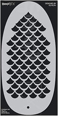 Stencil1FX - Mermaid Scales Eye Makeup Stencil for Costumes, Dress Up, Halloween, Cosplay, Face Painting, Raves, Festivals, Parades, Parties