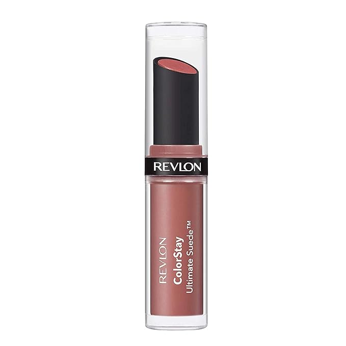 REVLON Lipstick, ColorStay Ultimate Suede Lipstick, High Impact Lip color with Moisturizing Creamy Formula, Infused with Vitamin E, 055 Iconic, 0.09 Oz