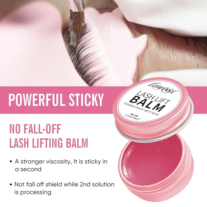 Lash Lift Glue Korean Lash Lift Balm Glue Eyelash Perm Balm Fruit Flavor Lifting Curling Gel for Lash Perm Kit 10g (Strawberry)