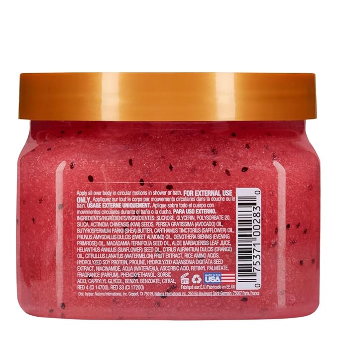 Tree Hut Watermelon Body Scrub, Exfoliating & Hydrating Sugar Scrub with Shea Butter & Essential Oils, Smooth Skin, Body Exfoliator For All Skin Types, Self Care Gifts for Women, Vegan, 18 Oz