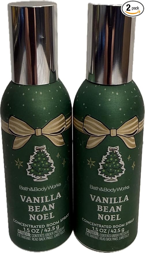 Bath & Body Works Vanilla Bean Noel Concentrated Room Spray 1.5 Ounces Each Pack of 2