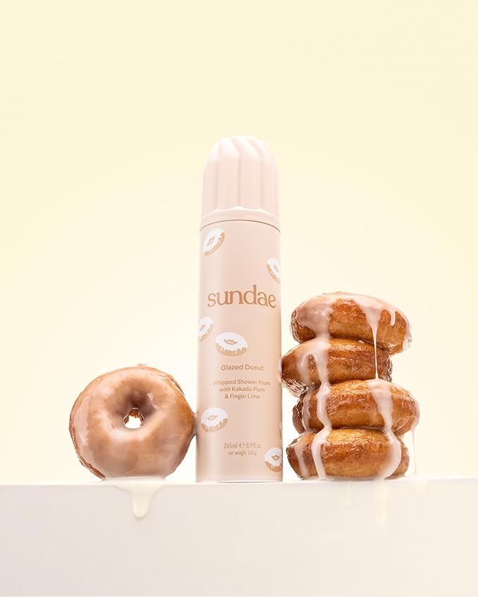 sundae Whipped Shower Foam Glazed Donut Foaming Body Wash with Kakadu Plum & Finger Lime 8.9 fl oz, 265ml