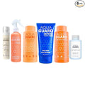 AQUA GUARD Swim Hair Rescue Bundle | Pre-Swim Protection & Post-Swim Repair Kit | Includes Hair Defense, Shampoo, Conditioner, Detangler, Hair Mask & SPF Skin Defense | Chlorine Care For Swimmers